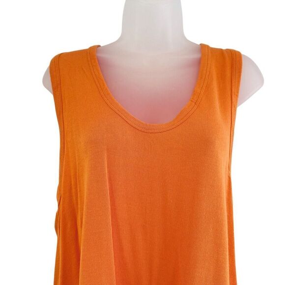 Free People Take The Plunge Tank Top Women’s Large Orange Relaxed Fit NWT - Picture 3 of 11